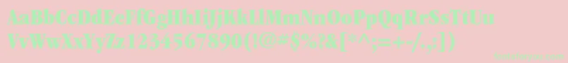 ItcgaramondstdUltcond Font – Green Fonts on Pink Background