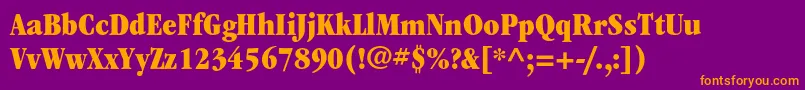 ItcgaramondstdUltcond Font – Orange Fonts on Purple Background