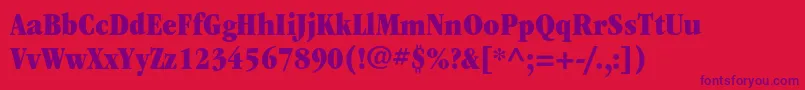ItcgaramondstdUltcond Font – Purple Fonts on Red Background