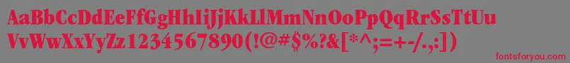 ItcgaramondstdUltcond Font – Red Fonts on Gray Background
