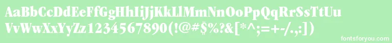 ItcgaramondstdUltcond Font – White Fonts on Green Background