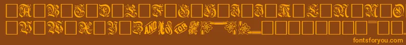 Griffintwo Font – Orange Fonts on Brown Background