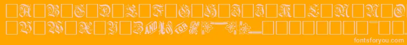 Griffintwo-Schriftart – Rosa Schriften auf orangefarbenem Hintergrund