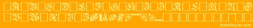 Griffintwo-Schriftart – Gelbe Schriften auf orangefarbenem Hintergrund