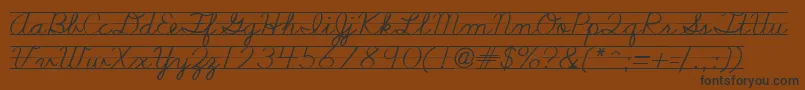 Nealcurieruledsh Font – Black Fonts on Brown Background