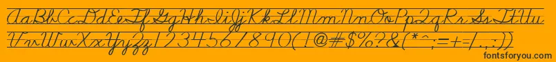 Nealcurieruledsh Font – Black Fonts on Orange Background