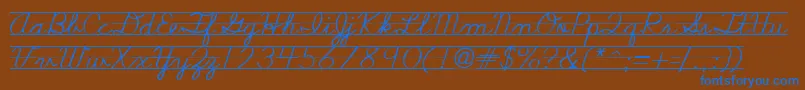 Nealcurieruledsh Font – Blue Fonts on Brown Background