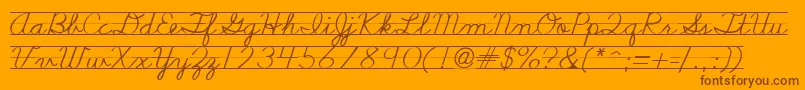 Nealcurieruledsh Font – Brown Fonts on Orange Background