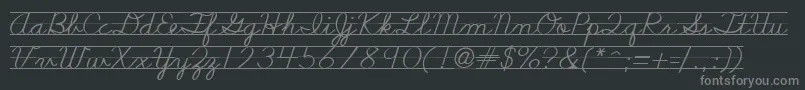 Nealcurieruledsh Font – Gray Fonts on Black Background