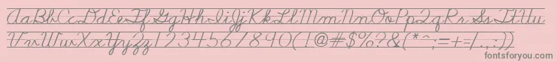 Nealcurieruledsh Font – Gray Fonts on Pink Background