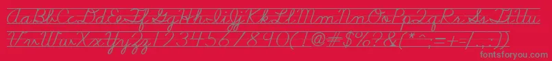 Nealcurieruledsh Font – Gray Fonts on Red Background