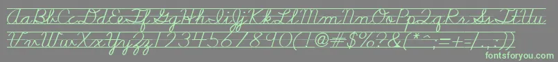 Nealcurieruledsh Font – Green Fonts on Gray Background