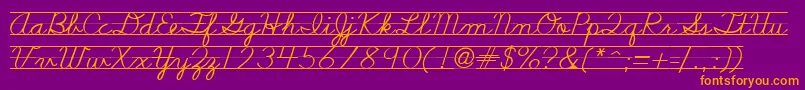 Nealcurieruledsh Font – Orange Fonts on Purple Background