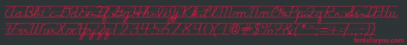 Nealcurieruledsh Font – Red Fonts on Black Background
