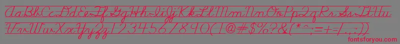 Nealcurieruledsh Font – Red Fonts on Gray Background
