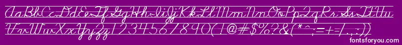 Nealcurieruledsh Font – White Fonts on Purple Background