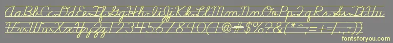 Nealcurieruledsh Font – Yellow Fonts on Gray Background