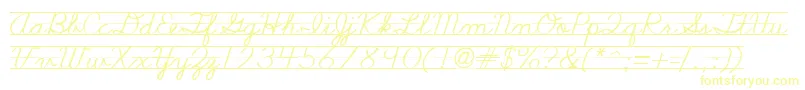 Nealcurieruledsh Font – Yellow Fonts on White Background