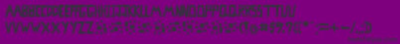 フォントMistbf – 紫の背景に黒い文字