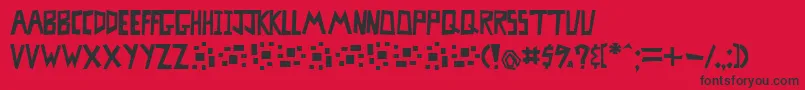 Mistbf Font – Black Fonts on Red Background