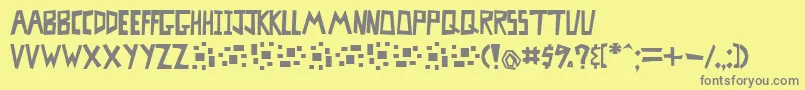 Mistbf Font – Gray Fonts on Yellow Background
