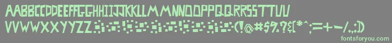 Mistbf Font – Green Fonts on Gray Background