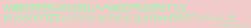 Mistbf-Schriftart – Grüne Schriften auf rosa Hintergrund