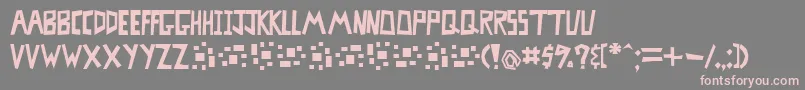 Mistbf Font – Pink Fonts on Gray Background