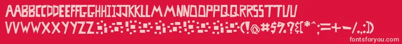 Mistbf Font – Pink Fonts on Red Background