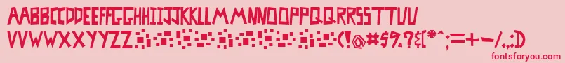 Mistbf Font – Red Fonts on Pink Background