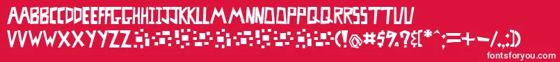 Шрифт Mistbf – белые шрифты на красном фоне