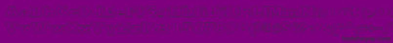 KaineOutline-Schriftart – Schwarze Schriften auf violettem Hintergrund