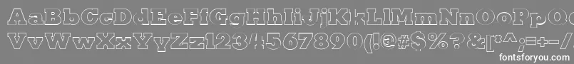 フォントKaineOutline – 灰色の背景に白い文字