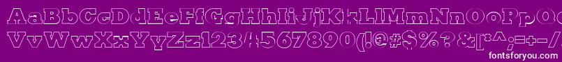 Подробнее о шрифте KaineOutline Шрифт KaineOutline – белые шрифты на фиолетовом фоне