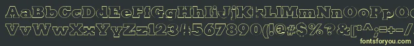 Шрифт KaineOutline – жёлтые шрифты на чёрном фоне