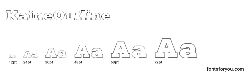 Размеры шрифта KaineOutline