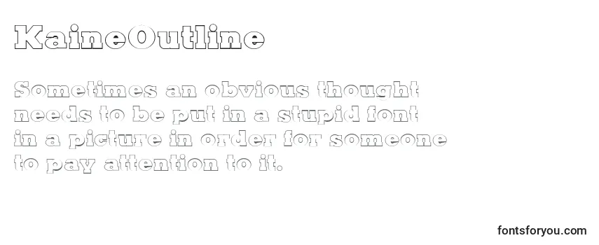 Review of the KaineOutline Font
