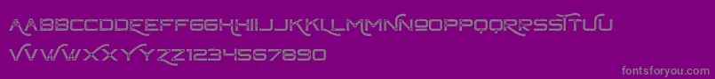 フォントChapteroneVintageFree – 紫の背景に灰色の文字