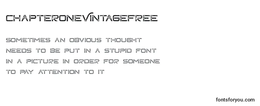 Review of the ChapteroneVintageFree (70633) Font