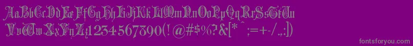 fuente Grusskartengotisch – Fuentes Grises Sobre Fondo Morado