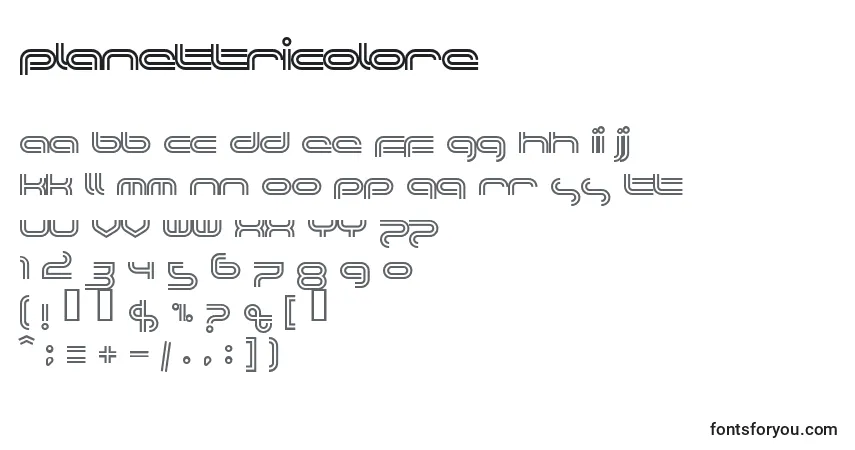 Шрифт PlanetTricolore – алфавит, цифры, специальные символы