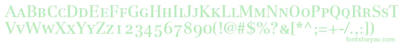 LinotypeCentennial55RomanSmallCapsOldstyleFigures Font – Green Fonts on White Background