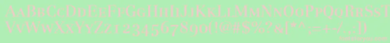 LinotypeCentennial55RomanSmallCapsOldstyleFigures Font – Pink Fonts on Green Background