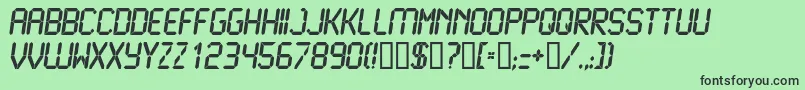 LiquidcrystalBolditalic Font – Black Fonts on Green Background