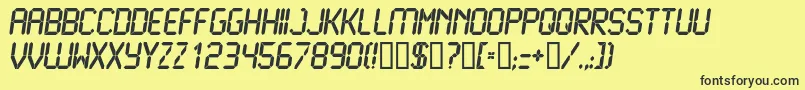 LiquidcrystalBolditalic Font – Black Fonts on Yellow Background