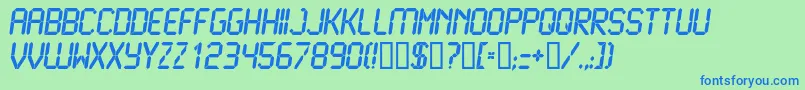 LiquidcrystalBolditalic Font – Blue Fonts on Green Background