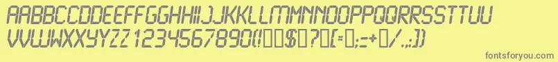 LiquidcrystalBolditalic Font – Gray Fonts on Yellow Background