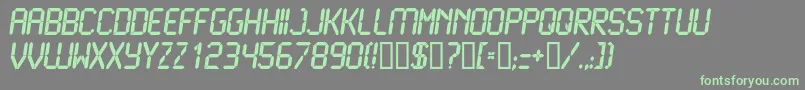 Weitere Informationen zur LiquidcrystalBolditalic-Schriftart LiquidcrystalBolditalic-Schriftart – Grüne Schriften auf grauem Hintergrund