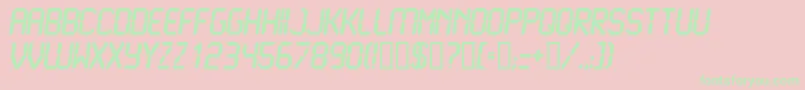 LiquidcrystalBolditalic Font – Green Fonts on Pink Background