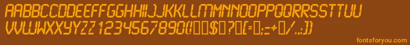 LiquidcrystalBolditalic Font – Orange Fonts on Brown Background